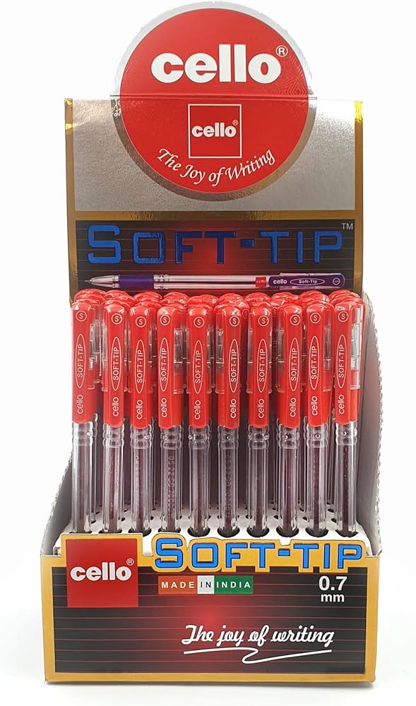 Cello Pen Soft Tip Red 50 Pcs - Pkt (ENGIE)