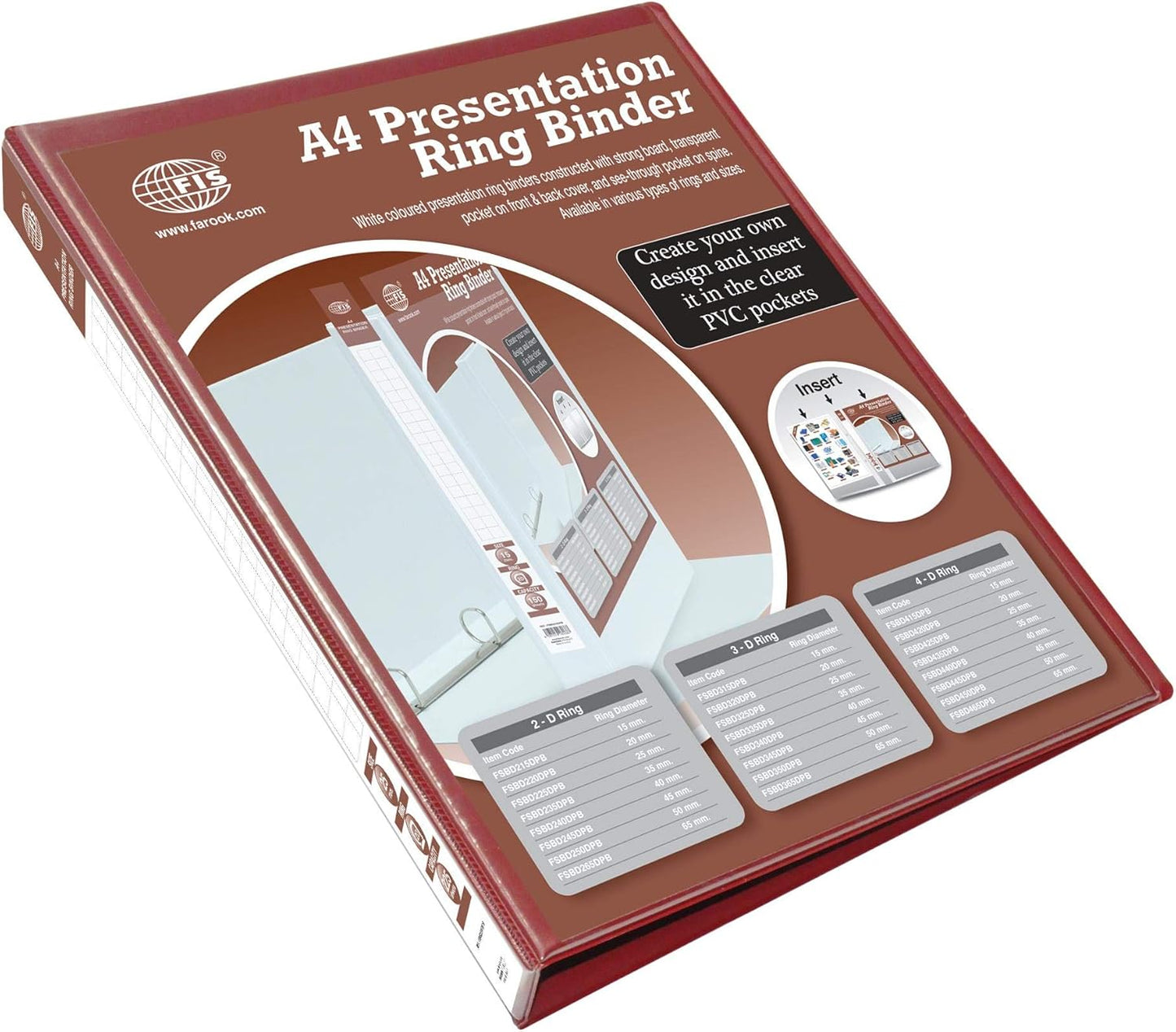 Presentation Ring Binder FIS A4 25mm 2 Ring (CORE REAL)