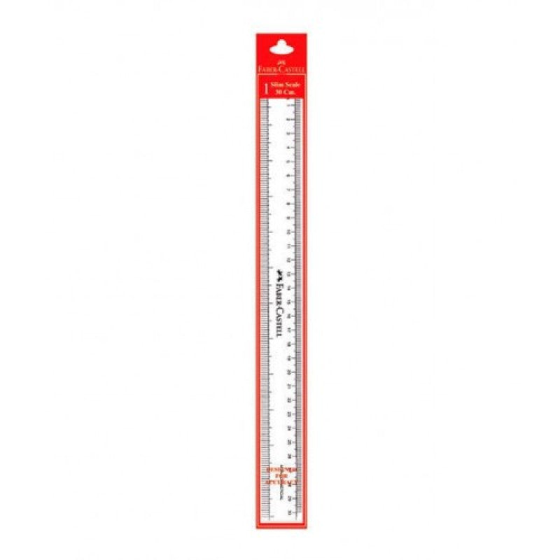 Ruler Plastic Faber Castell 30cm 173001 - Pcs (ENGIE)