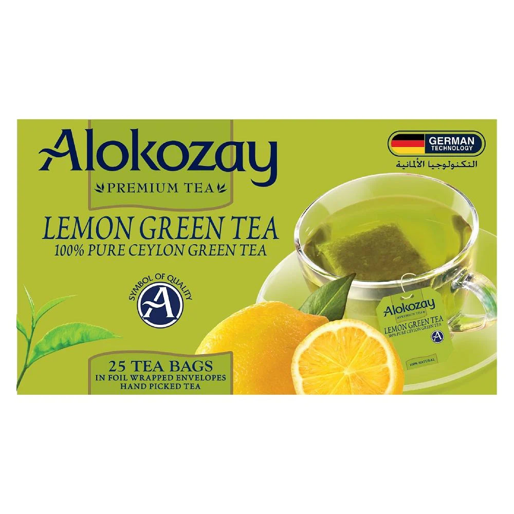 TEA BAGS ALOKOZAY GREEN TEA LEMON 25 BAGS - PKT (DSV SOLUTIONS FZE)