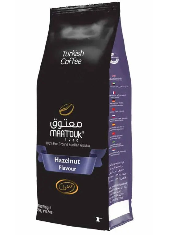 POWDER TURKISH COFFEE HAZELNUT MAATOUK 250 GMS - PKT (IDO)