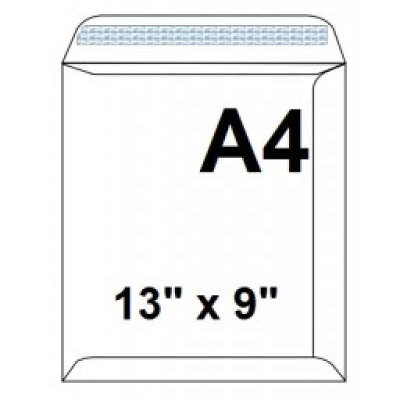 Envelope White A4 13"x9" 50 Pcs - Pkt (SRG)
