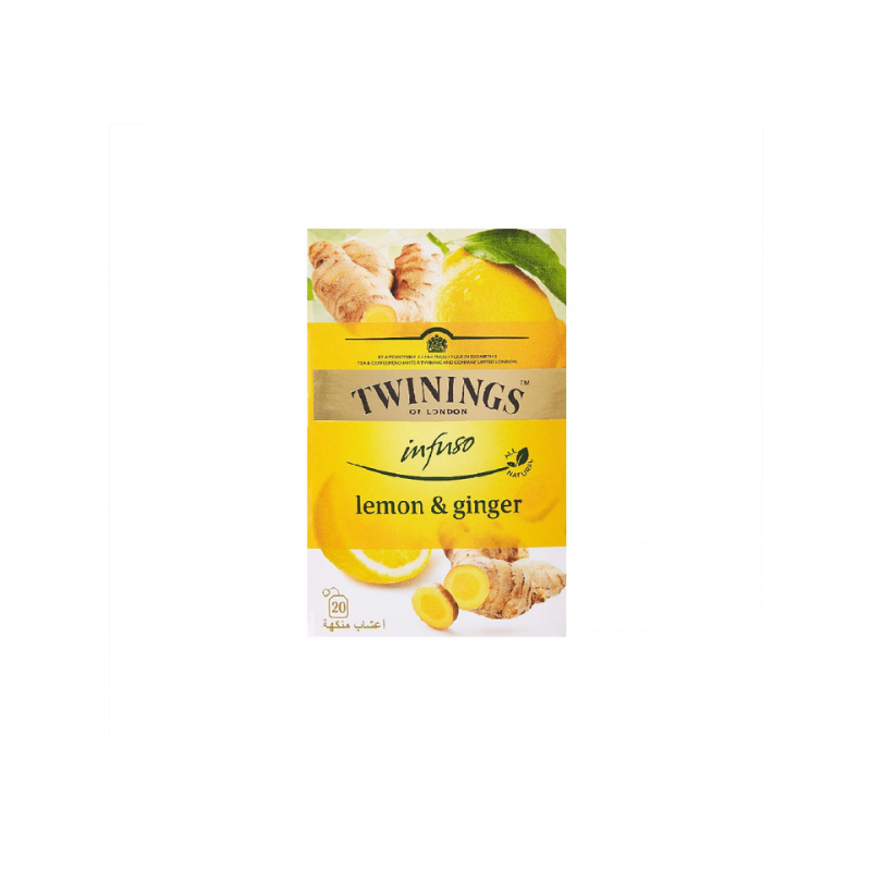TEA BAG TWININGS INFUSO LEMON GINGER 20 BAGS - PKT (ACWA)