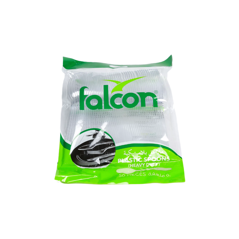 PLASTIC SPOON WHITE HD 50 PCS - PKT (Quotation)