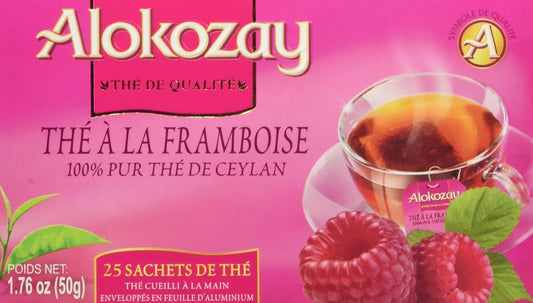 TEA BAGS  ALOKOZAY RASPBERRY 25 BAGS  - PKT ( DROPLETS)