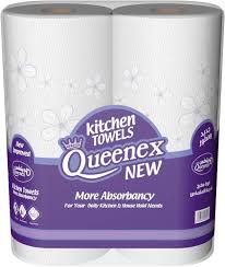 KITCHEN TOWEL QUEENEX / 2 ROLLS - PKT (CORE REAL)