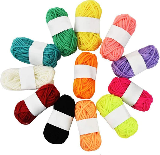 Wool Assorted Colour 45 gm 10 Pcs - Pkt (AL FURQAN)