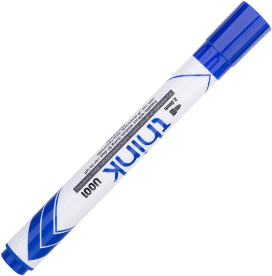 Deli White Board Marker Fine Tip Blue 12 Pcs - Pkt (AL FURQAN)