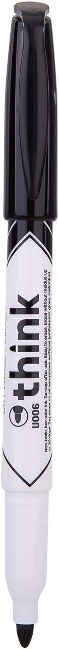 Deli Think White Board Marker U00620 Fine Black 12 Pcs - Pkt (AL FURQAN)