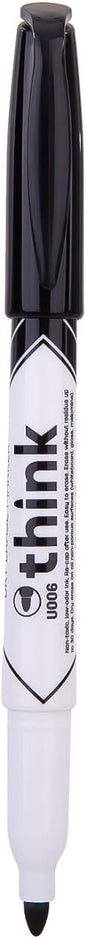 Deli Think White Board Marker U00620 Fine Black 12 Pcs - Pkt (AL FURQAN)