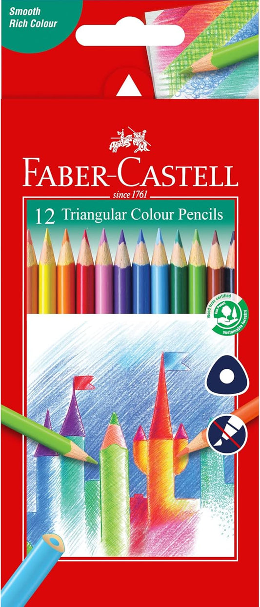 Color Pencil Faber Castell 12 Color - Pkt (AL-QARAYEN)