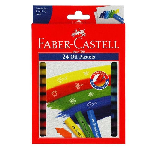 Faber Castell Oil Pastels 24 Color - Pkt (AL-QARAYEN)