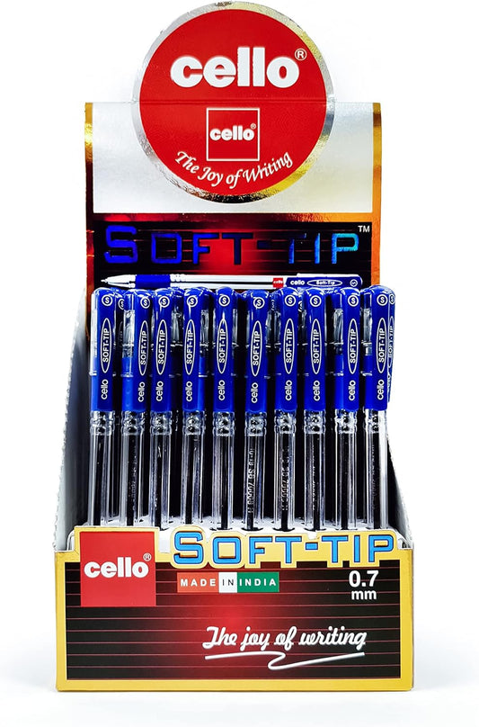 Cello Soft Tip Pen Blue 50 Pcs - Pkt (ETIHAD CREDIT BUREAU)