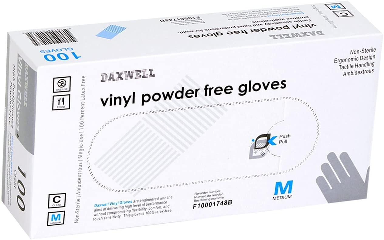 VINYL GLOVES MEDIUM 100 PCS - PKT (DSV SOLUTIONS)