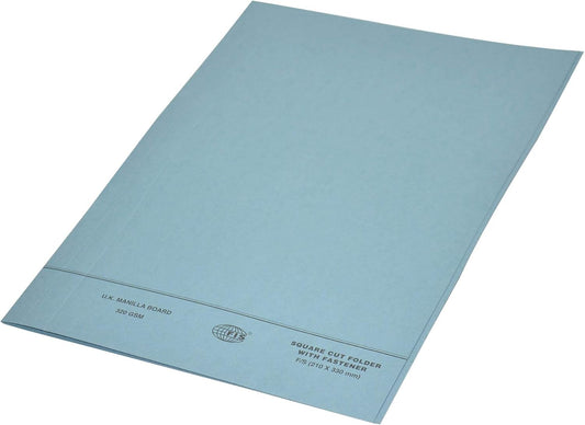 FIS Sq.Cut Folder with Fastener Blue FSFF7FBL 50 Pcs - Box ( DUSIT THANI)