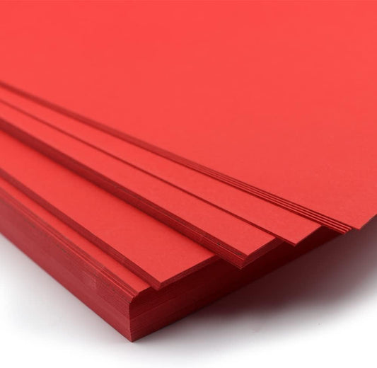 Color Copy Paper A4 Size  80Gsm Red 500 Sheet - Ream ( AL FURQAN)