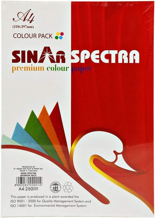 Sinar Spectra Copy Paper A4 Size 80Gsm Blue color 500 Sheet - Ream (AL-QARAYEN)