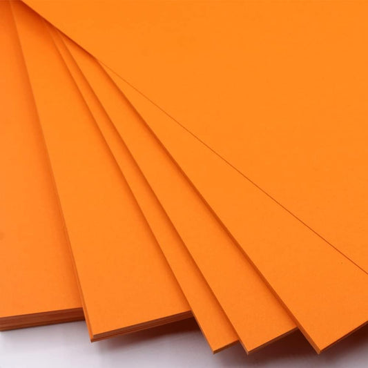Color Copy Paper A4 Size 80Gsm Orange 500 Sheet - Ream (AL FURQAN)