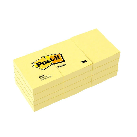 Post It Pad 1.5" X 2" Yellow 3M - 653 - Pcs (ENGIE)