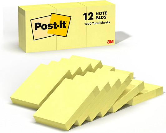 Post It Pad 1.5" X 2" Yellow 3M - 653 - Pcs ( DUSIT THANI)