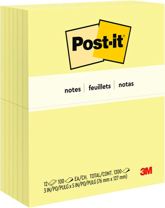Post It Pad 5" X 3" Yellow 3M - 655 - Pcs ( DUSIT THANI)