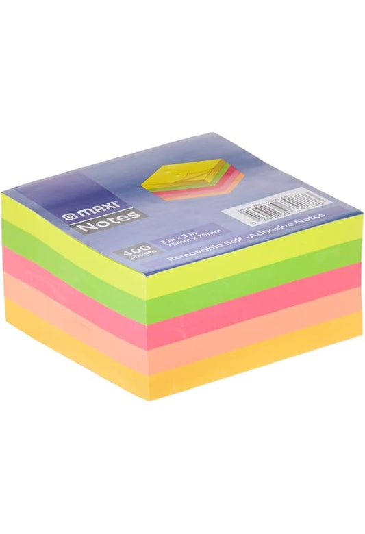 Modest Sticky Notes 3" X 3" Neon Color 5 Pcs - Pkt (ENGIE)