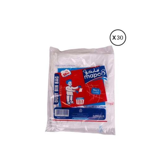 GARBAGE BAG WHITE LD HOTPACK 45 CM X 55 CM 50 BAGS - PKT  (ENGIE)