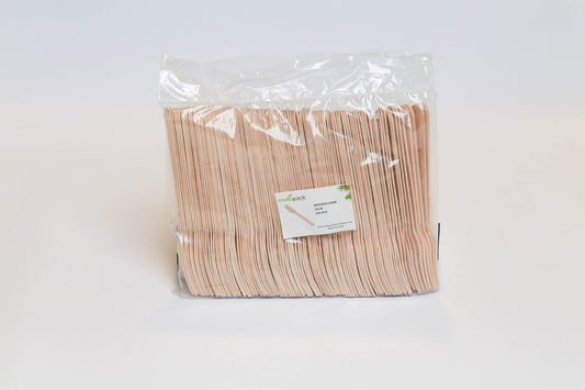 WOODEN FORK 100 PCS - PKT ( DELOITTE M.E)