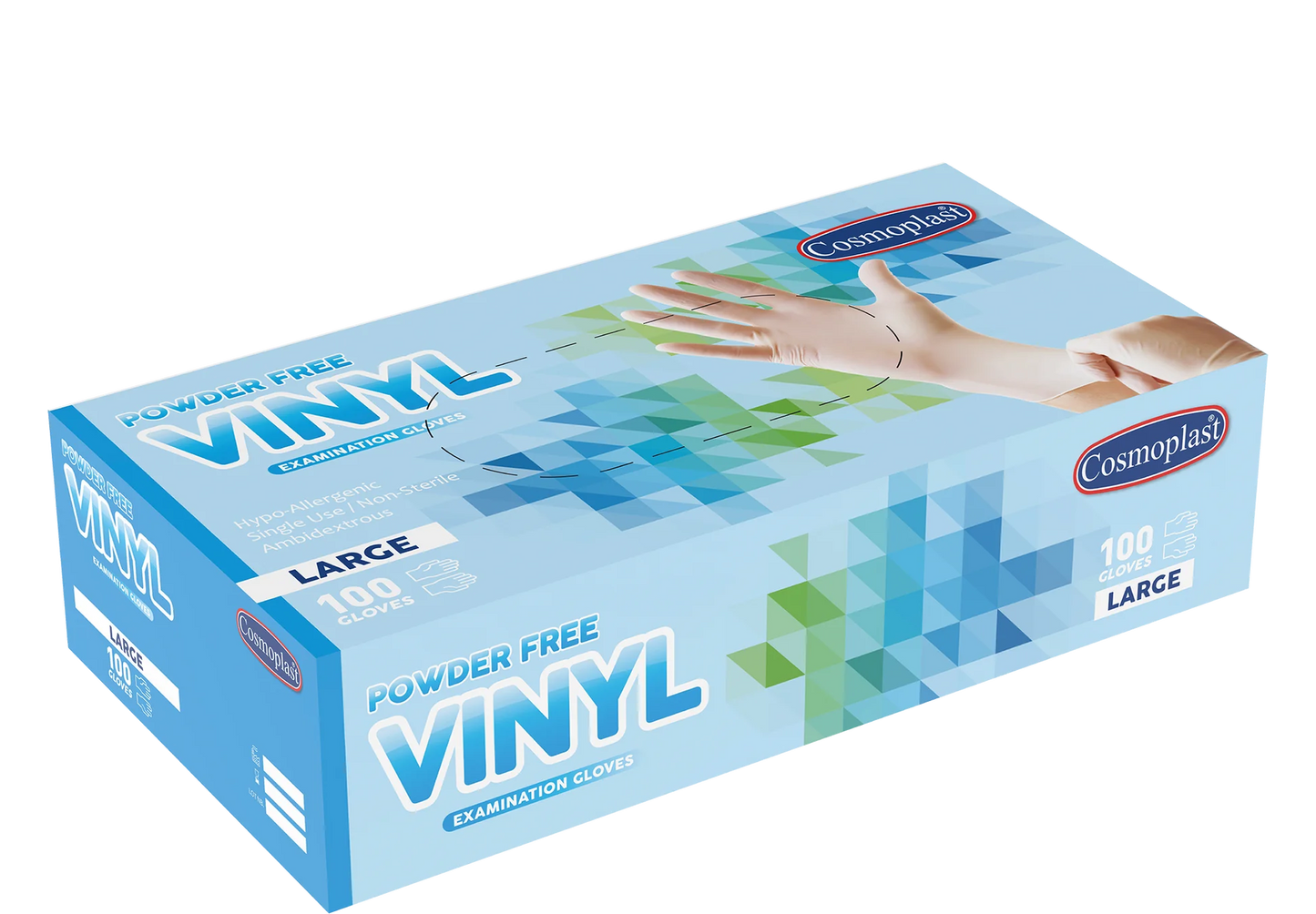 VINYL GLOVES LARGE 100 PCS - PKT (ARABIAN IND GAS)