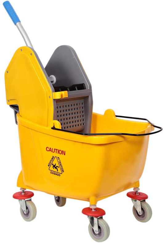 SINGLE MOP BUCKET TROLLEY WITH WRINGER / 32 LITER (DSV SOLUTIONS)