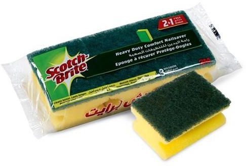 DISHWASH SPONGE SCOTCH BRITE  NAIL SAVER 3 PCS - PKT ( EMIRATES DEV BANK)