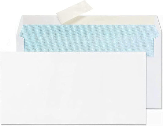 Envelope White 9"x4"  50 Pcs - Pkt (DATA VOLT)
