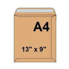 Envelope Brown 90Gsm A4 13"x9" 50 Pcs - Pkt ( AL FURQAN)