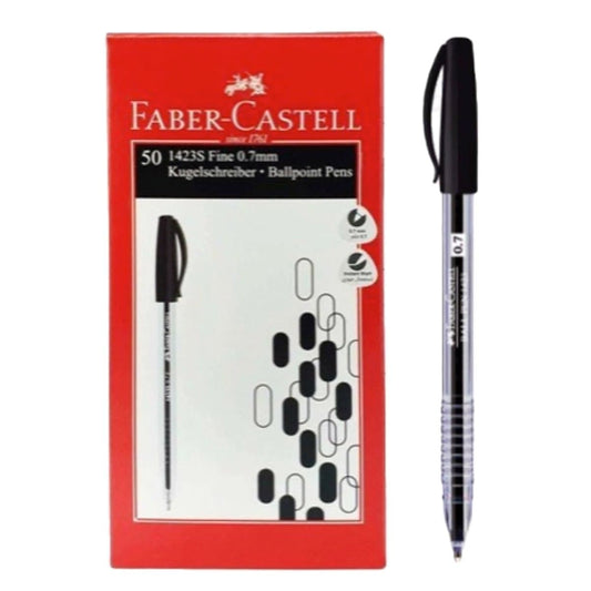 Faber Castell Ball Pen Black 0.7 50Pcs - Pkt (ENGIE)