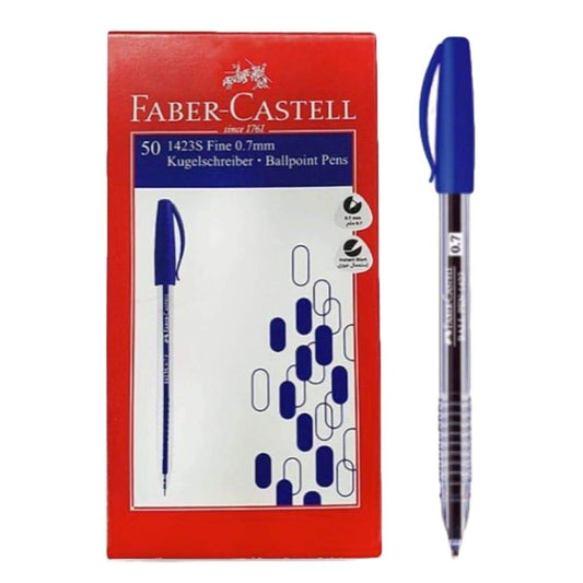 Faber Castell Ball Pen Blue 0.7 50Pcs - Pkt (ENGIE)