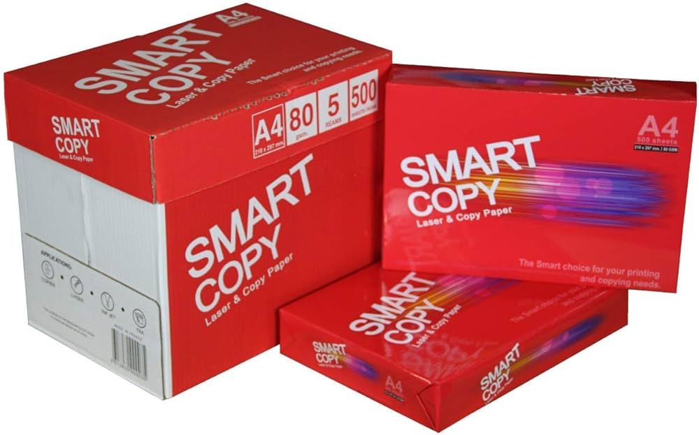 Smart Copy Paper A4 Size 80Gsm 500 Sheet - Ream