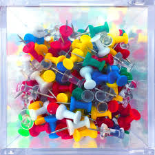Push Pin Assorted Colour 30 Pcs - Pkt (ENGIE)