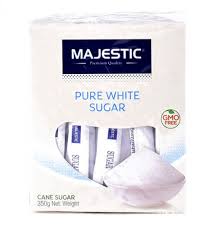 SUGAR MAJESTIC WHITE 600 TUBES 3KG - CTN (BRIGHTON COLLEGE)