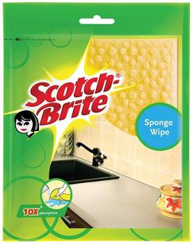 CLOTH SPONGE SCOTCH BRITE 3 PCS - PKT (DROPLETS)