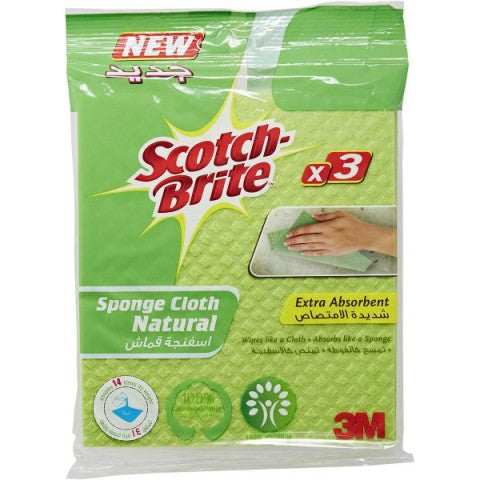 CLOTH SPONGE SCOTCH BRITE 3 PCS - PKT ( DETECH)