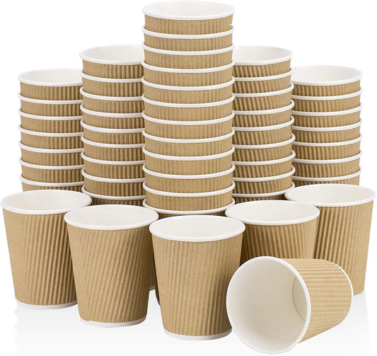 PAPER RIPPLE CUP 8 OZ 1000 PCS - CTN ( EMIRATES TECH CO.)