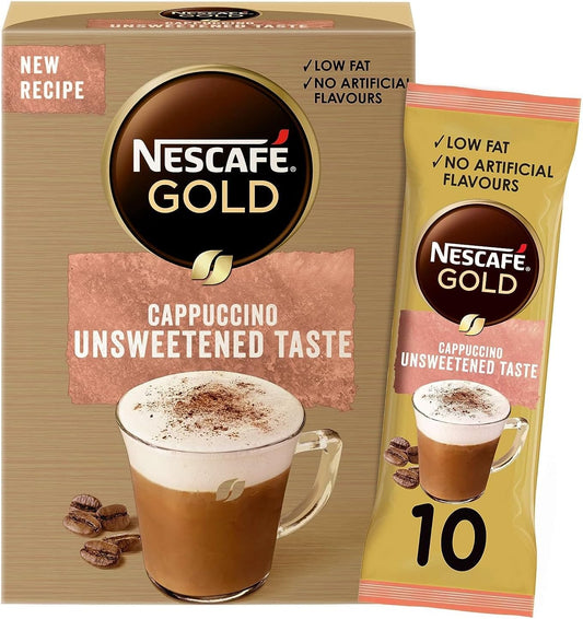 NESCAFE GOLD CAPPUCCINO UNSWEETEND 10 X 14.2 GM - PKT (IDO)