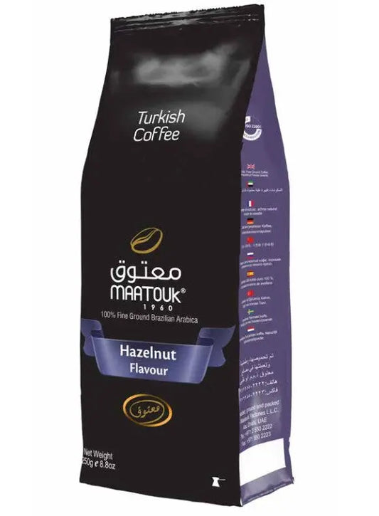 POWDER TURKISH COFFEE HAZELNUT MAATOUK 250 GMS - PKT (IDO)