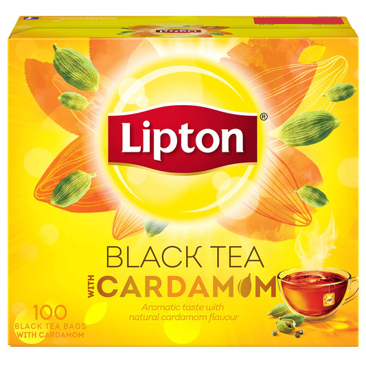 TEA BAGS LIPTON BLACK WITH CARDAMOM 100 BAGS - PKT (IDO)
