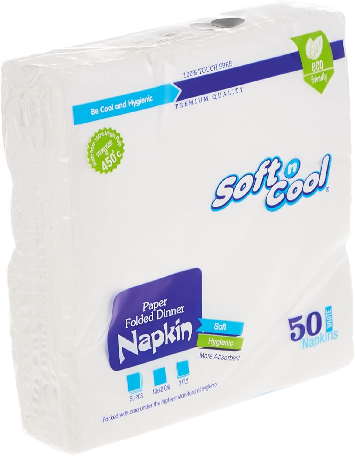 PAPER NAPKIN SOFT & COOL 40 X 40 CM / 50 SHEETS - PKT (IDO)