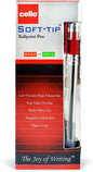 Cello Pen Soft Tip Red 12 Pcs - Pkt (IDO)