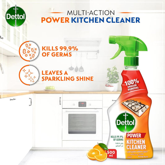 KITCHEN CLEANER  SPRAY DETTOL 500 ML  4 IN 1 (IDO)