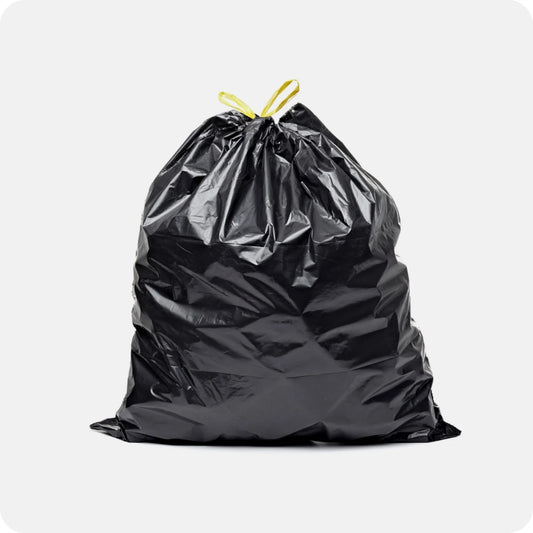 GARBAGE BAG BLACK HD AL AREEN 95 CM X 115 CM 15 BAGS - PKT (IDO)