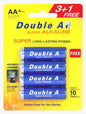 DOUBLE A SUPER ALKALINE BATTERY AA  4PC - PKT (IDO)