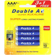DOUBLE A SUPER ALKALINE BATTERY AAA  4PC - PKT (IDO)